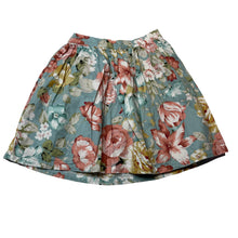 Load image into Gallery viewer, Girls floral, lightweight cotton skirt, elasticated, L: 33cm, EUC, size 5,  