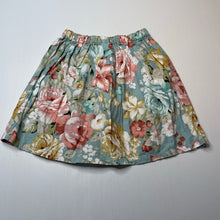 Load image into Gallery viewer, Girls floral, lightweight cotton skirt, elasticated, L: 33cm, EUC, size 5,  