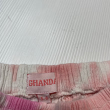 Load image into Gallery viewer, Girls Ghanda, colourful tie dyed crinkle cotton skirt, elasticated, L: 28.5cm, GUC, size 5-6,  