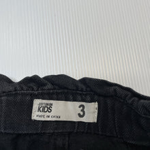 Load image into Gallery viewer, Girls Cotton On, dark denim shorts, elasticated, GUC, size 3,  