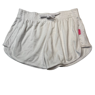Girls PINK PINK, white lightweight soft feel shorts, elasticated, no size, W: 31cm across unstretched, EUC, size 12,  