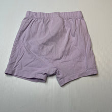 Load image into Gallery viewer, Girls H&amp;M, lilac cotton pyjama shorts, elasticated, EUC, size 2,  