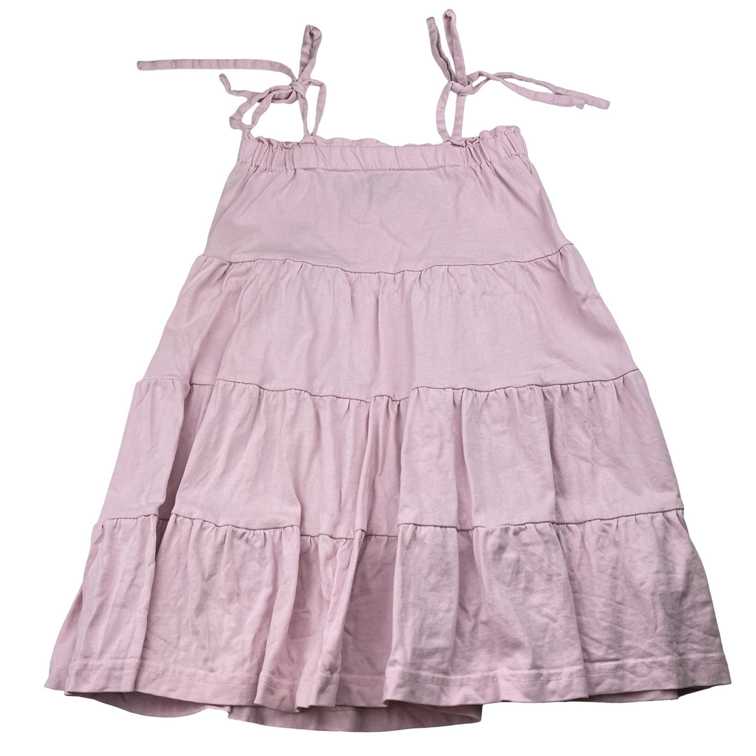 Girls Bardot Junior, pink cotton casual summer dress, FUC, size 4, L: 54cm