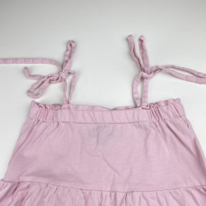 Girls Bardot Junior, pink cotton casual summer dress, FUC, size 4, L: 54cm