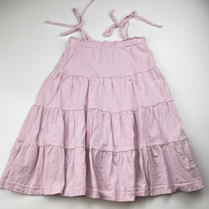 Girls Bardot Junior, pink cotton casual summer dress, FUC, size 4, L: 54cm