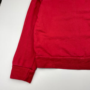 Boys United Colors of Benetton, red cotton sweater / jumper, no size, armpit to ampit: 42cm, armpit to cuff: 42cm, FUC, size 8-9,  