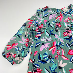 Girls Cotton On, floral viscose long sleeve dress, EUC, size 3, L: 50cm