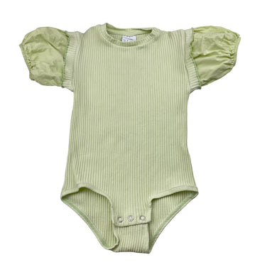 Girls Zara, ribbed short sleeve bodysuit, FUC, size 7,  