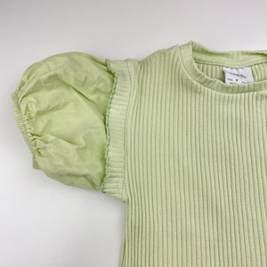 Girls Zara, ribbed short sleeve bodysuit, FUC, size 7,  