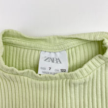 Load image into Gallery viewer, Girls Zara, ribbed short sleeve bodysuit, FUC, size 7,  