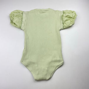 Girls Zara, ribbed short sleeve bodysuit, FUC, size 7,  