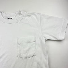 Load image into Gallery viewer, Boys Uniqlo, white tee / top, small marks on front, FUC, size 5-6,  