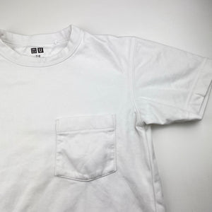 Boys Uniqlo, white tee / top, EUC, size 7-8,  