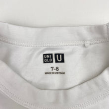 Load image into Gallery viewer, Boys Uniqlo, white tee / top, EUC, size 7-8,  