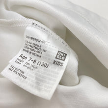 Load image into Gallery viewer, Boys Uniqlo, white tee / top, EUC, size 7-8,  