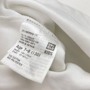 Boys Uniqlo, white tee / top, EUC, size 7-8,  