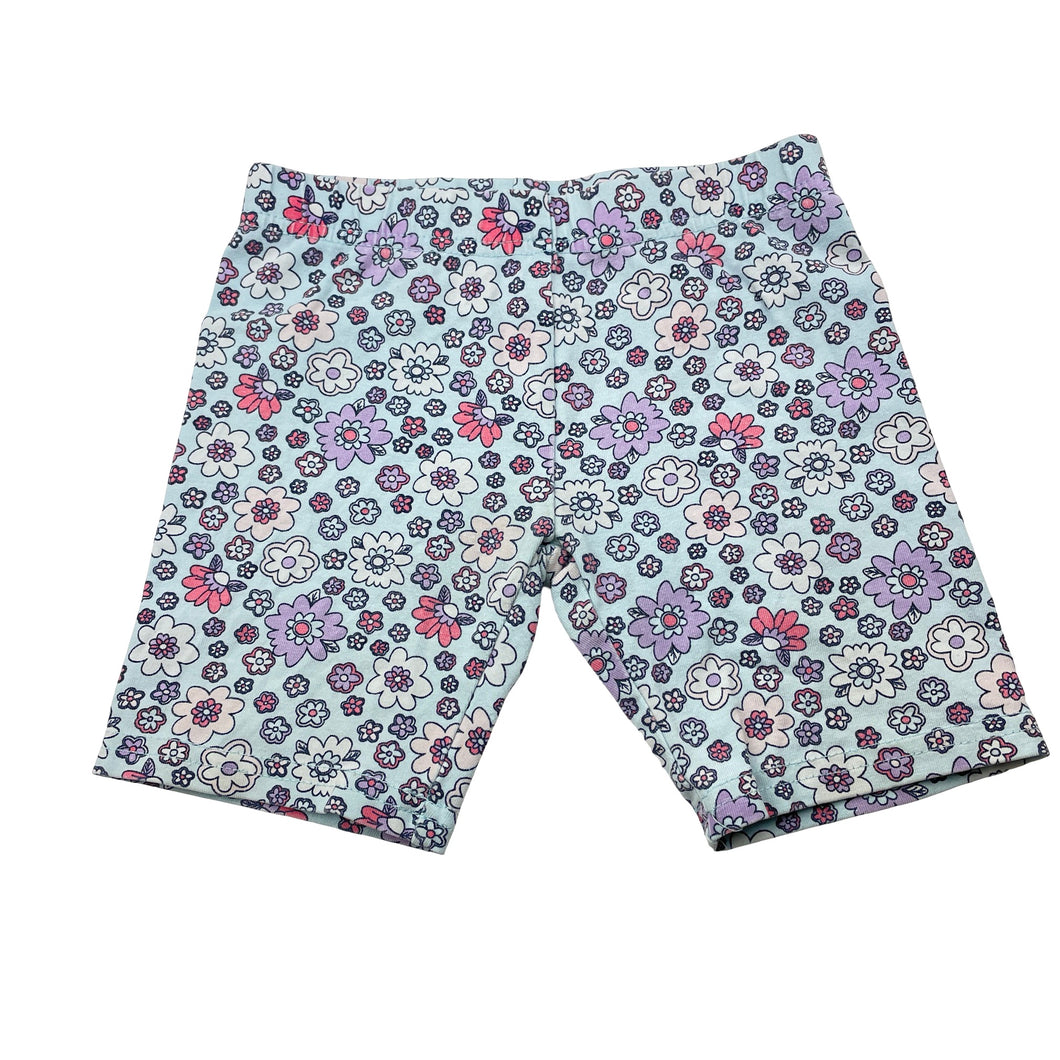 Girls Seed, blue floral bike shorts, elasticated, GUC, size 3,  