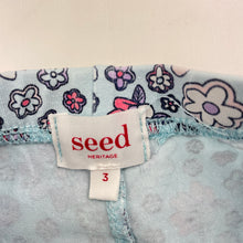 Load image into Gallery viewer, Girls Seed, blue floral bike shorts, elasticated, GUC, size 3,  