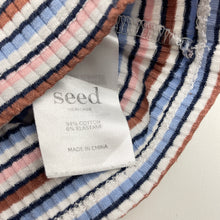 Load image into Gallery viewer, Girls Seed, striped ribbed long sleeve top, GUC, size 6,  