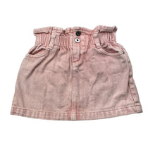 Load image into Gallery viewer, Girls Seed, pink denim skirt, elasticated, L: 26cm, GUC, size 5,  