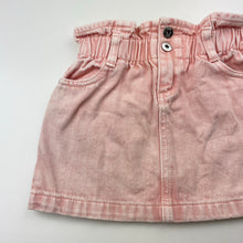 Load image into Gallery viewer, Girls Seed, pink denim skirt, elasticated, L: 26cm, GUC, size 5,  