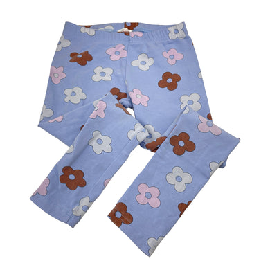 Girls Seed, floral stretchy leggings, marks on knees, Inside leg: 45cm, FUC, size 5,  