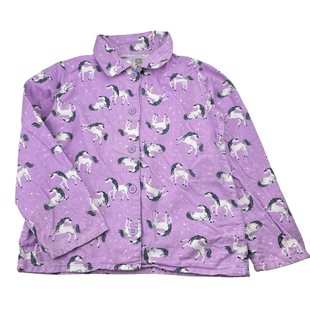 Girls Anko, flannel cotton pyjama top, unicorns, FUC, size 6,  