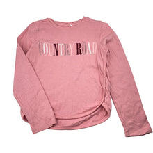 Load image into Gallery viewer, Girls Country Road, embroidered cotton long sleeve top, wash fade &amp; pilling, FUC, size 6,  