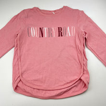 Load image into Gallery viewer, Girls Country Road, embroidered cotton long sleeve top, wash fade &amp; pilling, FUC, size 6,  