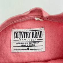 Load image into Gallery viewer, Girls Country Road, embroidered cotton long sleeve top, wash fade &amp; pilling, FUC, size 6,  
