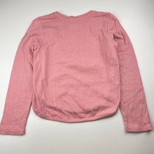 Load image into Gallery viewer, Girls Country Road, embroidered cotton long sleeve top, wash fade &amp; pilling, FUC, size 6,  