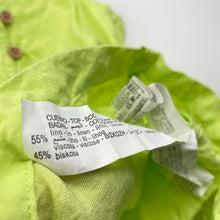 Load image into Gallery viewer, Girls Zara, green linen / viscose summer playsuit, GUC, size 6,  