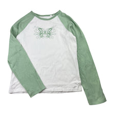 Load image into Gallery viewer, Girls Anko, stretchy long sleeve tee / top, butterfly, GUC, size 10,  