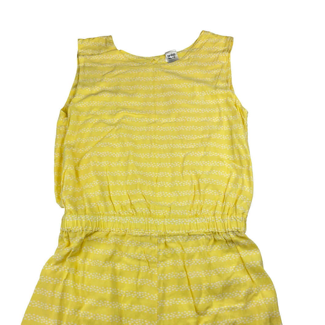 Girls Anko, yellow viscose summer playsuit, EUC, size 16,  