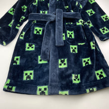 Load image into Gallery viewer, Boys Minecraft, soft fleece dressing gown / bath robe, EUC, size 6,  