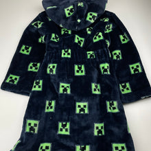 Load image into Gallery viewer, Boys Minecraft, soft fleece dressing gown / bath robe, EUC, size 6,  