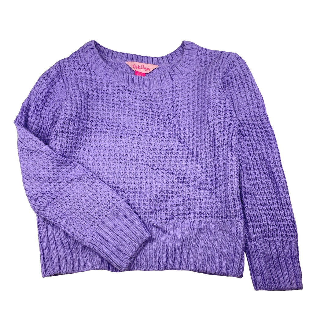 Girls Pink Sugar, purple knit sweater / jumper, GUC, size 8,  