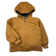 Load image into Gallery viewer, Boys Carhartt, wadded cotton canvas hooded jacket / coat, EUC, size 4,  