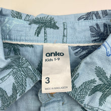 Load image into Gallery viewer, Boys Anko, cotton short sleeve shirt, dinosaurs, GUC, size 3,  