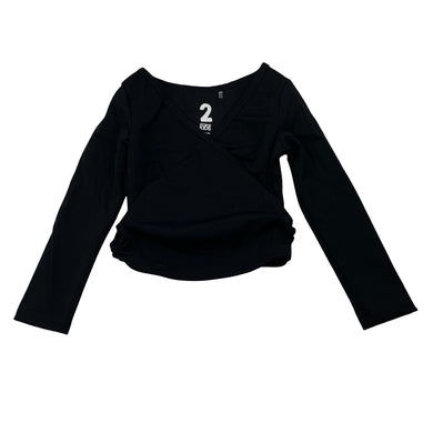 Girls Cotton On, black ballet / dance cross-over top, EUC, size 2,  