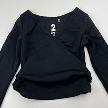 Load image into Gallery viewer, Girls Cotton On, black ballet / dance cross-over top, EUC, size 2,  