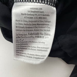Girls Cotton On, black ballet / dance cross-over top, EUC, size 2,  