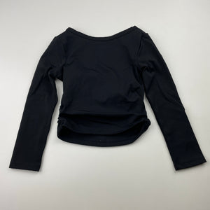 Girls Cotton On, black ballet / dance cross-over top, EUC, size 2,  