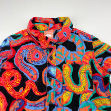 Load image into Gallery viewer, Boys B&amp;L, Ellie Whittaker colourful viscose short sleeve shirt, EUC, size 3,  