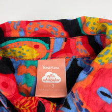 Load image into Gallery viewer, Boys B&amp;L, Ellie Whittaker colourful viscose short sleeve shirt, EUC, size 3,  