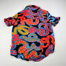 Load image into Gallery viewer, Boys B&amp;L, Ellie Whittaker colourful viscose short sleeve shirt, EUC, size 3,  