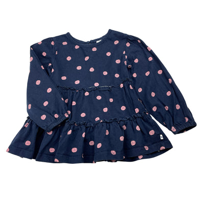 Girls Sprout, navy cotton long sleeve top, GUC, size 2,  