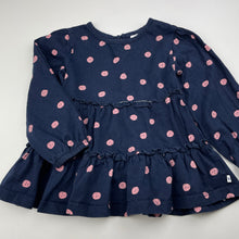 Load image into Gallery viewer, Girls Sprout, navy cotton long sleeve top, GUC, size 2,  