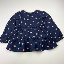 Load image into Gallery viewer, Girls Sprout, navy cotton long sleeve top, GUC, size 2,  
