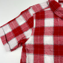 Load image into Gallery viewer, Boys B&amp;L, red &amp; white check cotton short sleeve shirt, EUC, size 4,  